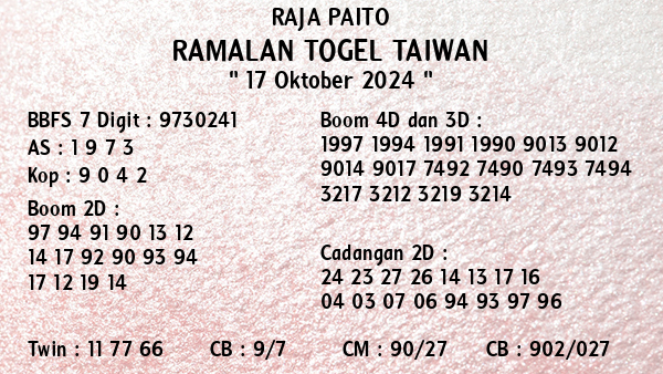 Prediksi Taiwan