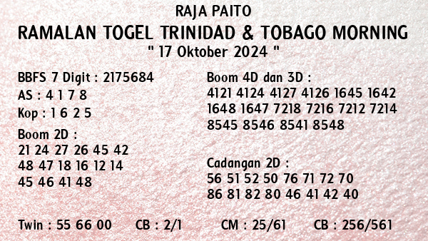 Prediksi Trinidad & Tobago Morning