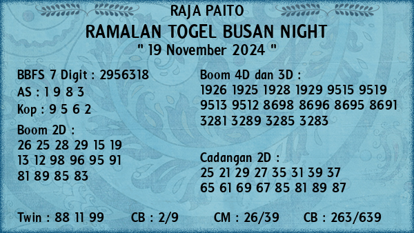 Prediksi Busan Night