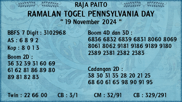 Prediksi Pennsylvania Day