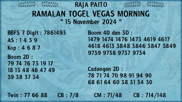 Prediksi Vegas Morning