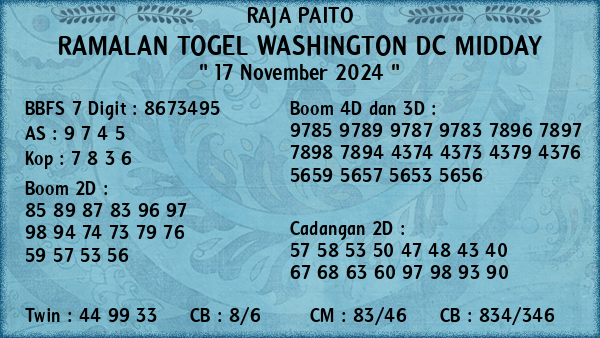 Prediksi Washington Dc Midday