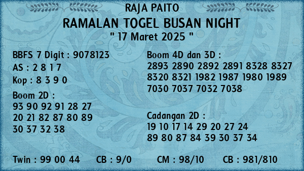 Prediksi Busan Night