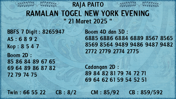 Prediksi New York Evening