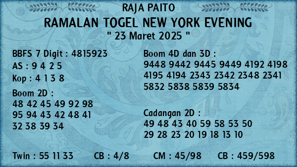 Prediksi New York Evening
