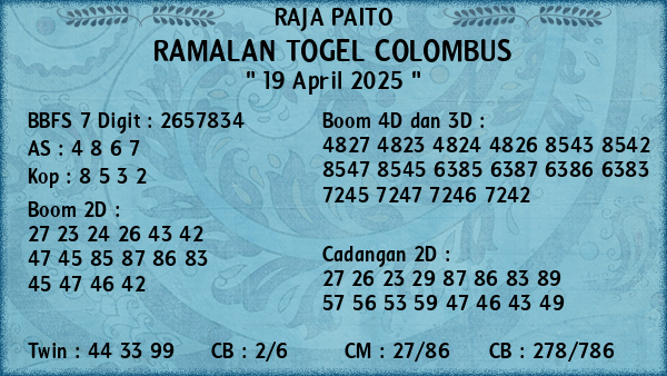 Prediksi Colombus