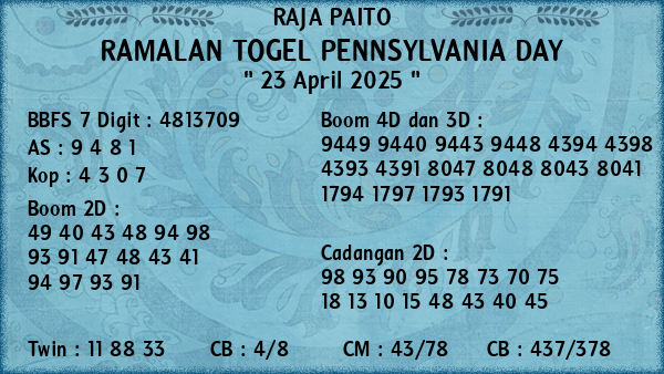 Prediksi Pennsylvania Day