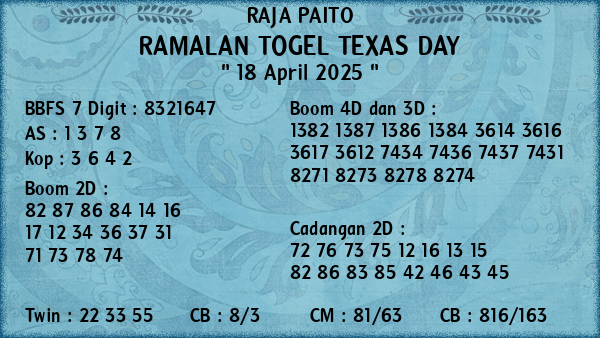 Prediksi Texas Day