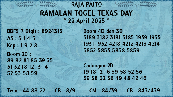 Prediksi Texas Day