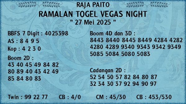 Prediksi Vegas Night